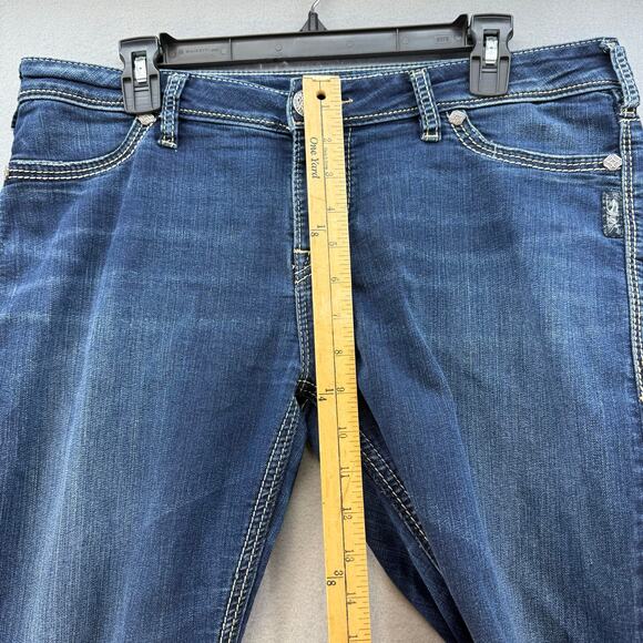 Silver Jeans Women's 32x31 (14) Dark Blue Suki High Super Skinny Preppy Normcore - Picture 13 of 15